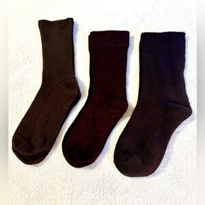 Women, Above Ankle Socks, 3 Pair Black, Medium Weight, Warm, Soft, Comfy